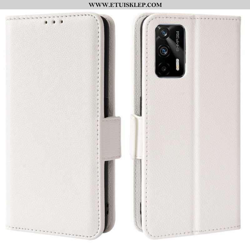 Skórzany Futerał do Realme GT 5G Etui Folio Flap Double Litchi Nowe Kolory